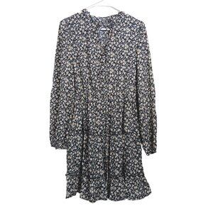 CUPSHE Floral Midi Dress Women’s M Daisy Balloon Sleeve Tiered Ruffle Peasant